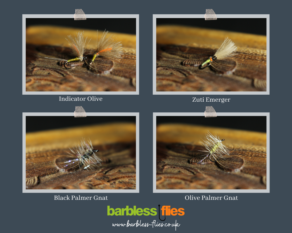 Barbless Flies - White Selection